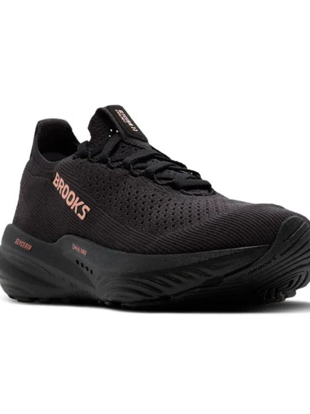 Brooks $165 Glycerin StealthFit 22 Women's Black/Grey/Rose Gold Sz 9.5 NIB!